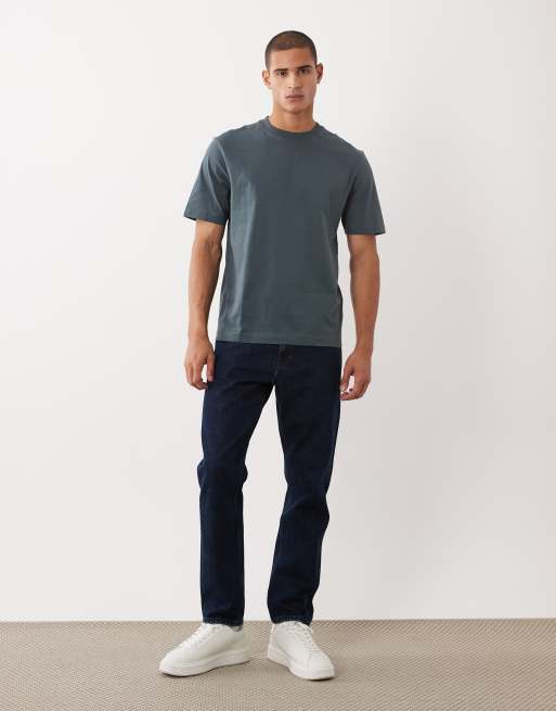 River Island regular fit essential t-shirt in dark grey, 2 of 5