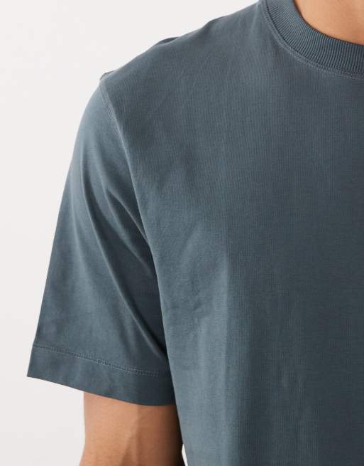River Island regular fit essential t-shirt in dark grey, 3 of 5