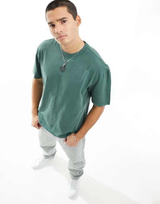 River Island Regular fit japanese graphic t-shirt in green - light