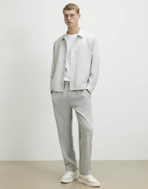 River Island Regular fit joggers in grey - marl