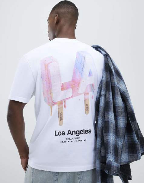River Island Regular fit la ice cream t-shirt in white - view 1