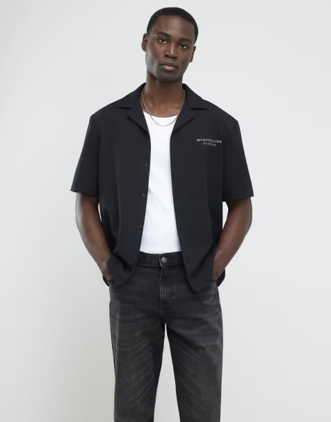 River Island Regular fit montpellier studios shirt in black - view 1