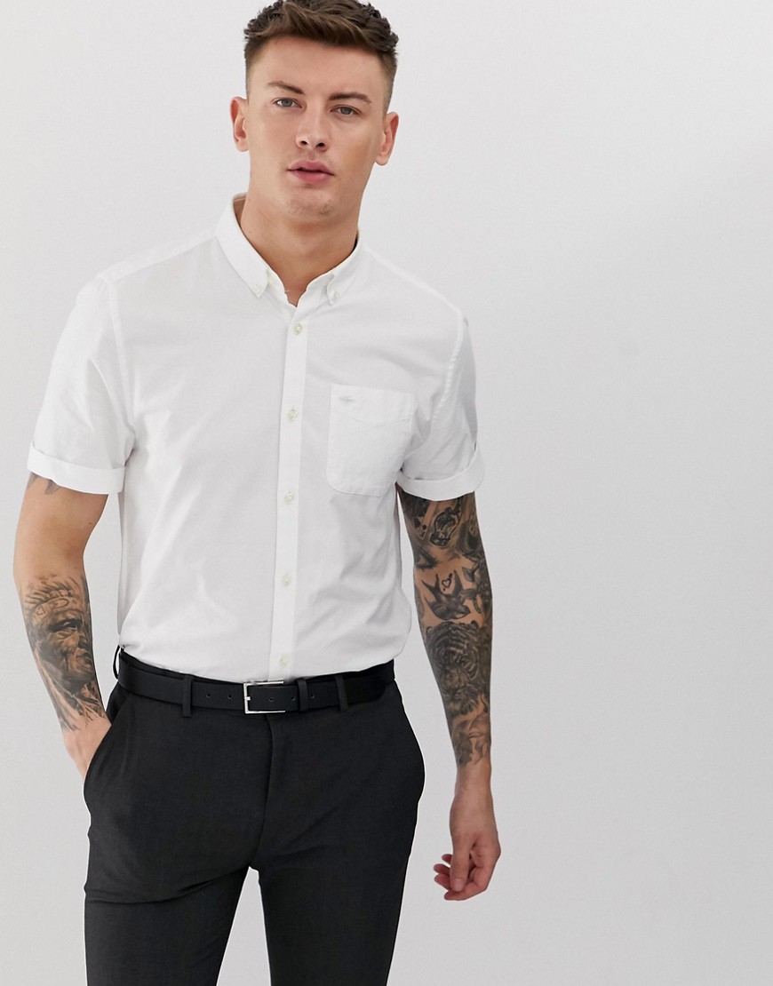 River Island regular fit oxford shirt in white