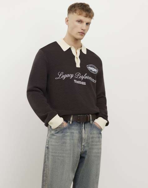 River Island Regular fit penrose ottoman jumper in brown - dark