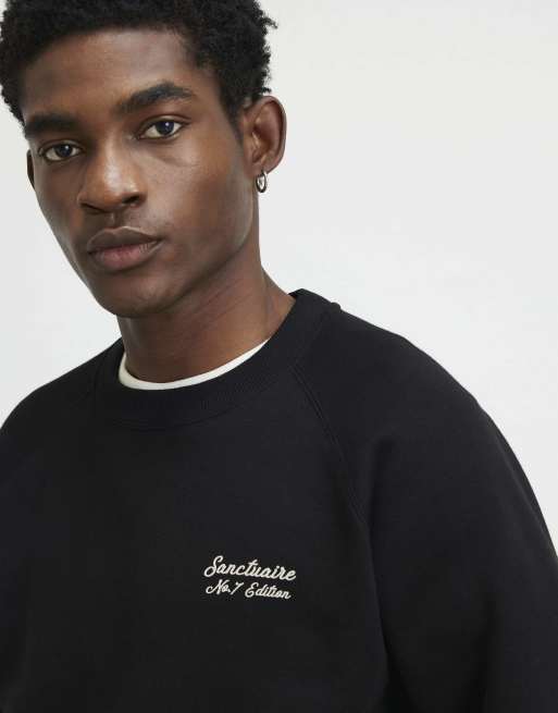 River Island Regular fit sanctuaire sweatshirt in black, 2 of 4