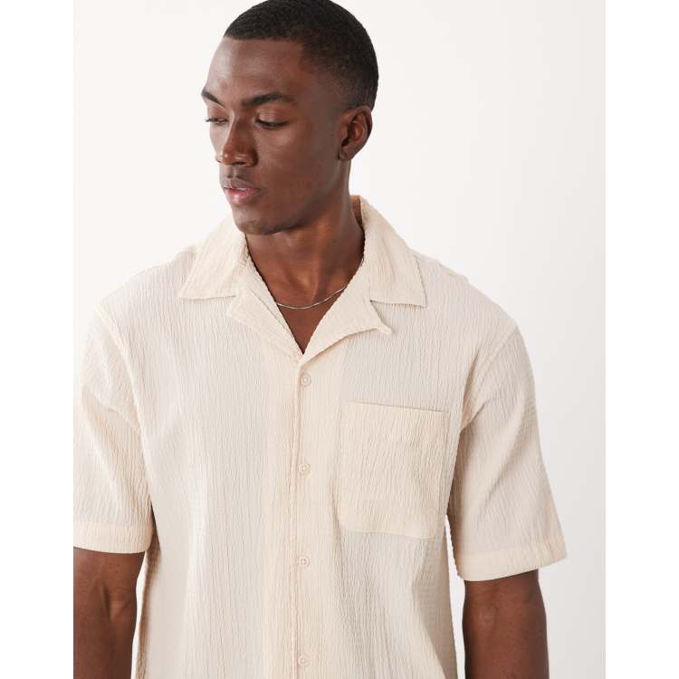 river island dress shirt River Island - Seersucker Shirt - Men - Cotton/Spandex - L