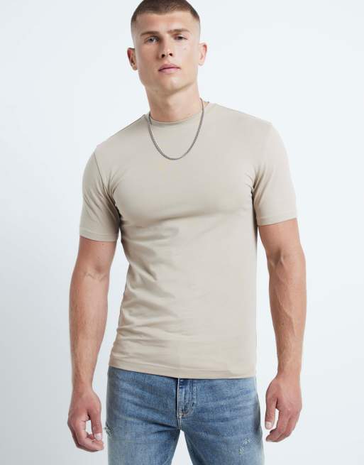 River Island Regular fit zip up smart shacket in stone - light