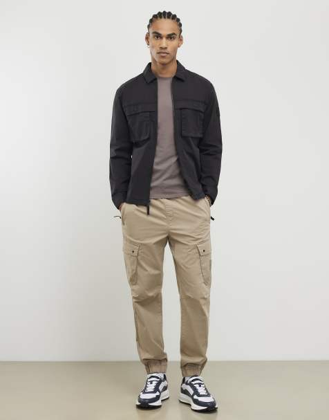 River Island Regular fit zipped overshirt in black - view 1