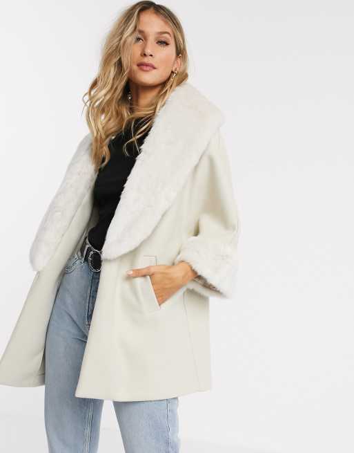 River Island Women's Faux Fur Coat