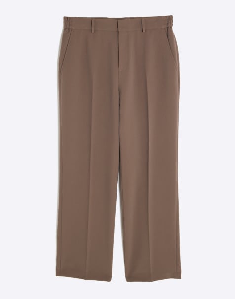 River Island Relaxed fit suit trousers in brown - view 1