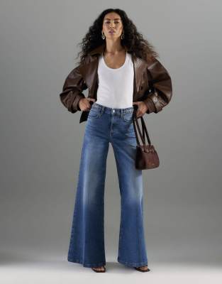 River Island Relaxed Palazzo Jean In Blue