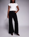 [River Island] River Island relaxed palazzo jeans in black 12 L32 BLACK