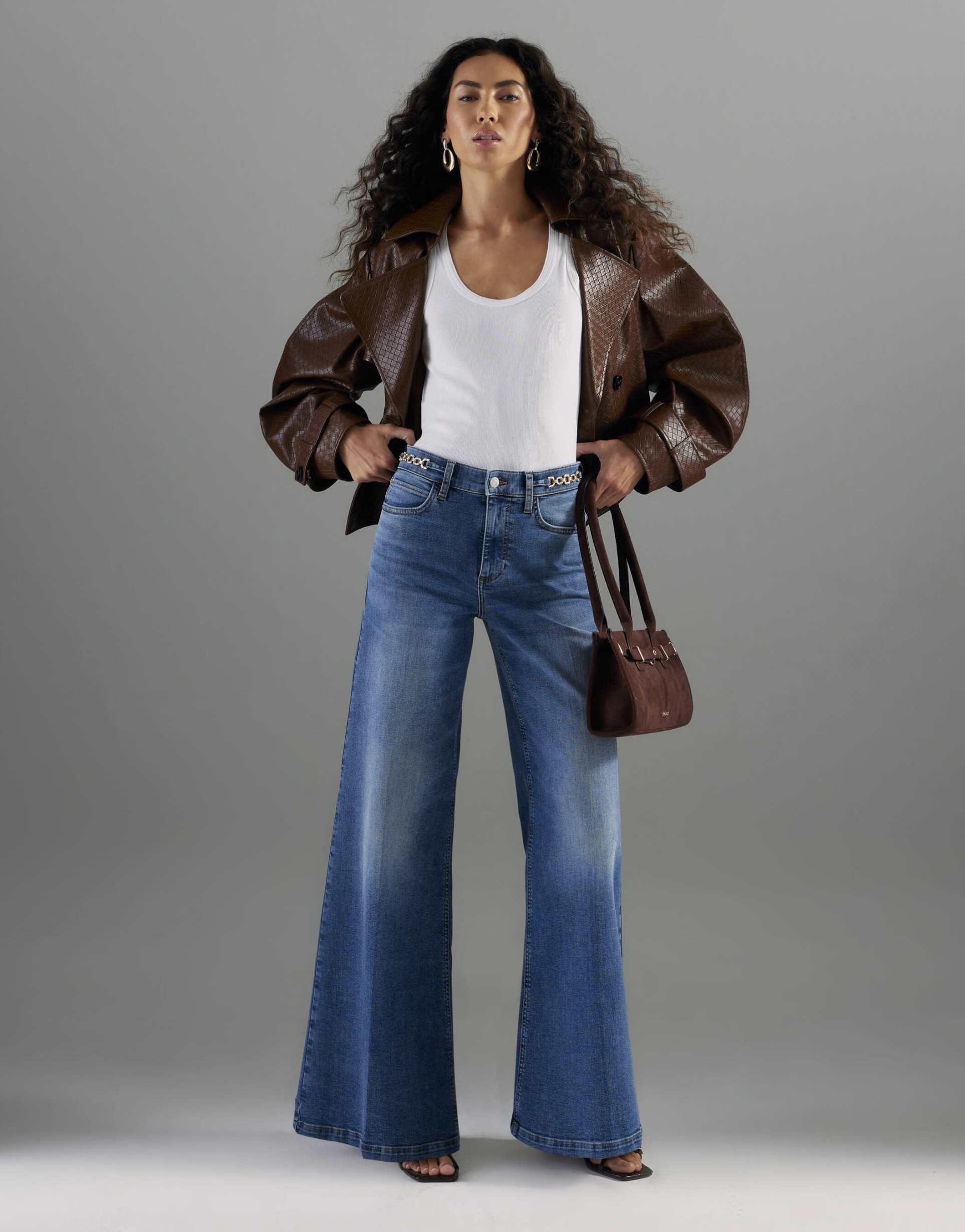 river island relaxed palazzo jeans in mid denim