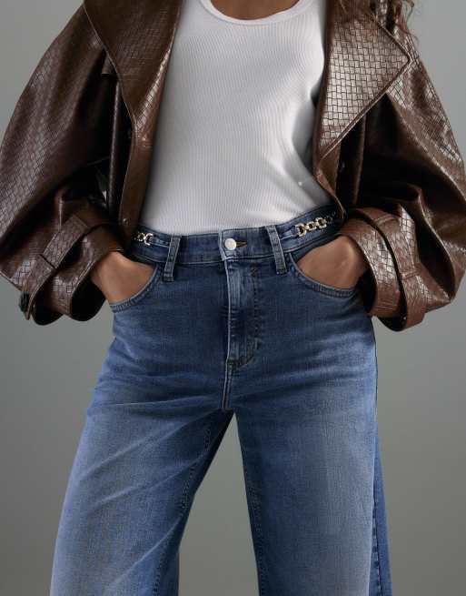 River Island relaxed palazzo jeans in mid denim, 2 of 4