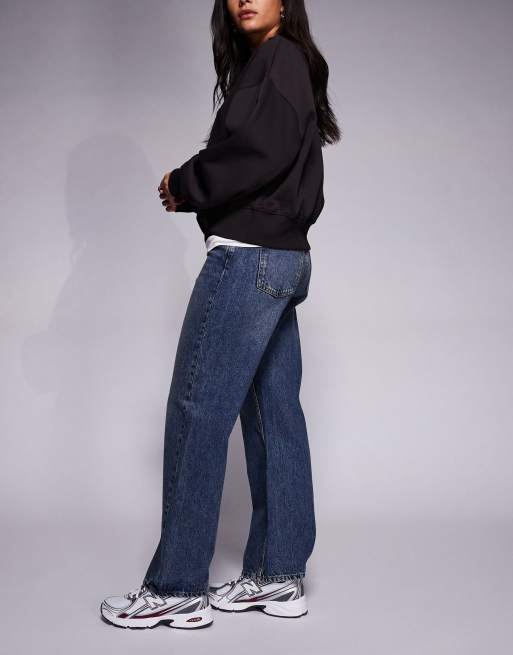 River Island relaxed straight jean in dark denim, 2 of 5