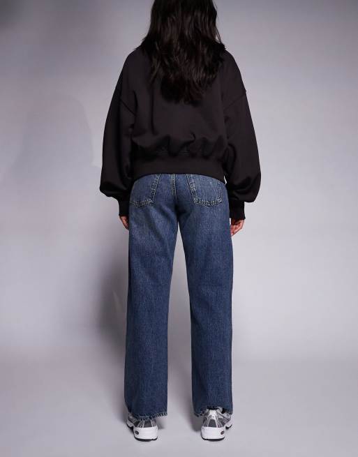 River Island relaxed straight jean in dark denim, 3 of 5