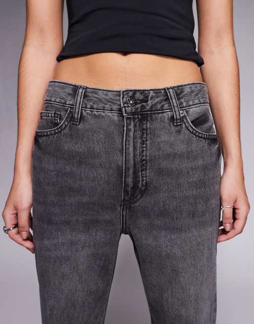 River Island relaxed straight leg jean in black, 4 of 5