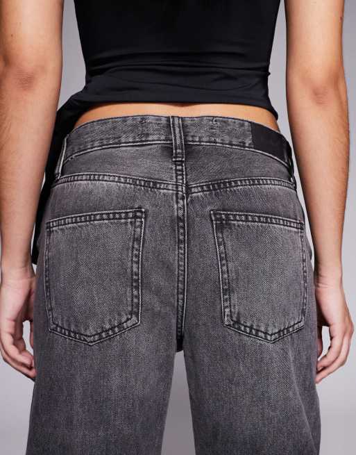 River Island relaxed straight leg jean in black, 5 of 5
