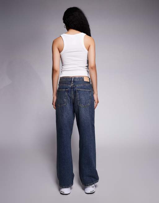 River Island relaxed straight leg jean in dark denim, 3 of 5