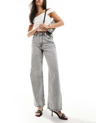 River Island relaxed straight leg jean in grey