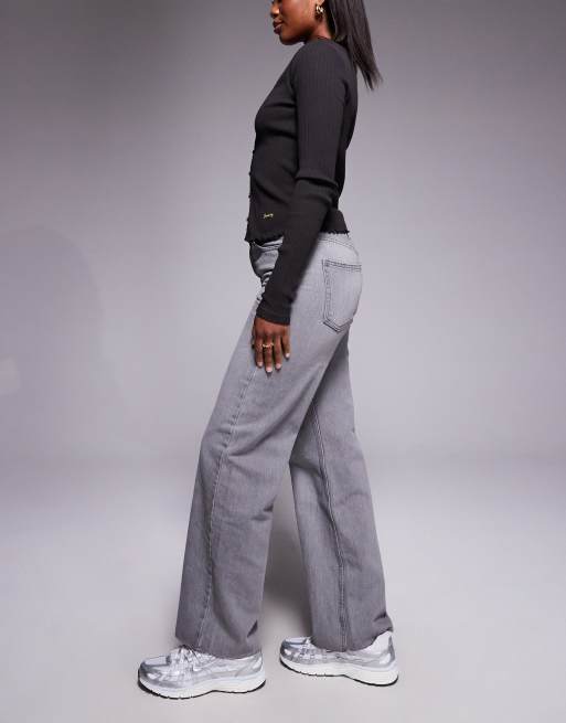 River Island relaxed straight leg jean in grey, 3 of 5