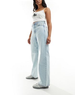 River Island relaxed straight leg jean in light blue