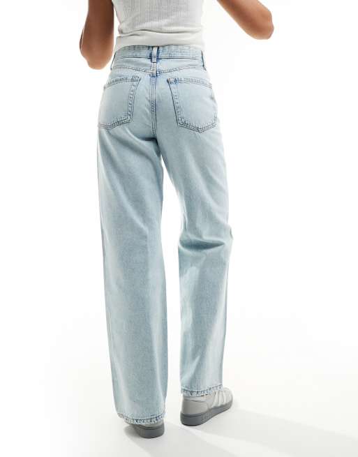 River Island relaxed straight leg jean in light blue, 3 of 5