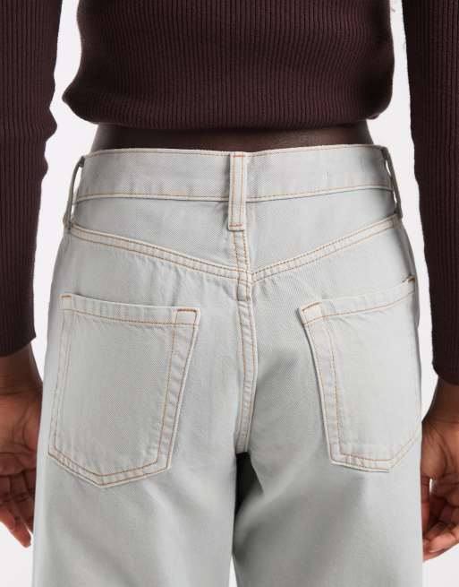 River Island relaxed straight leg jean in light green, 4 of 5