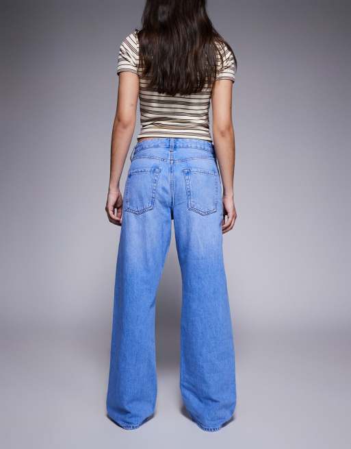 River Island relaxed straight leg jeans in bright denim, 2 of 5
