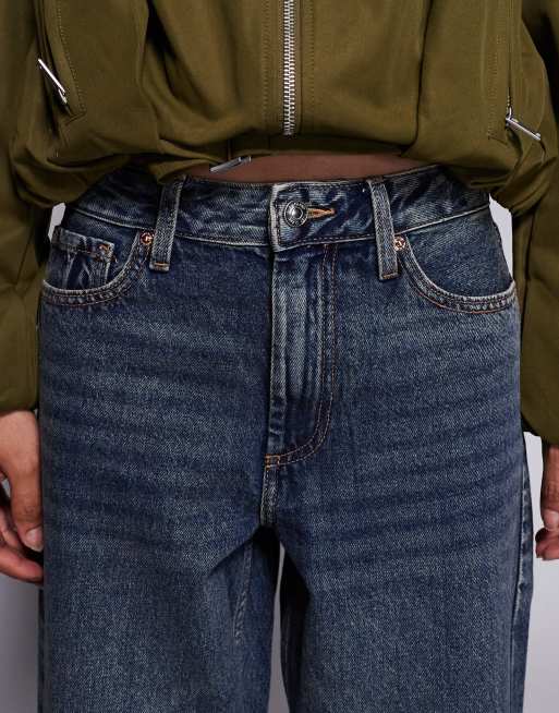 River Island relaxed straight leg jeans in dark denim, 4 of 5