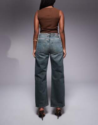 RIVER ISLAND RELAXED STRAIGHT LEG JEANS 