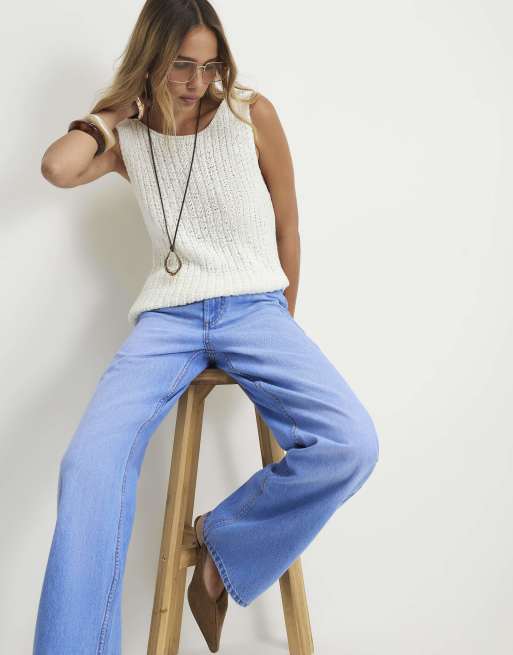 River Island Relaxed straight leg jeans in denim , 2 of 4