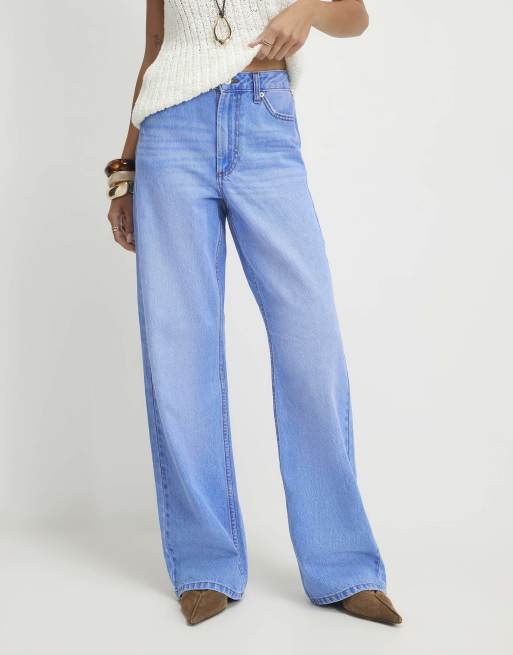 River Island Relaxed straight leg jeans in denim , 3 of 4