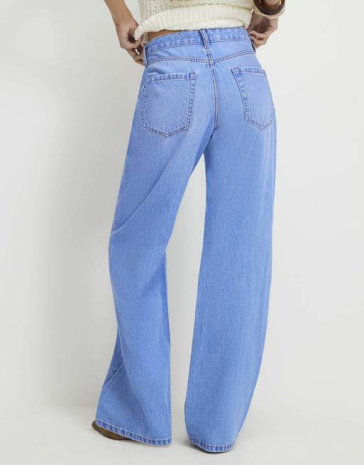 River Island Relaxed straight leg jeans in denim , 4 of 4