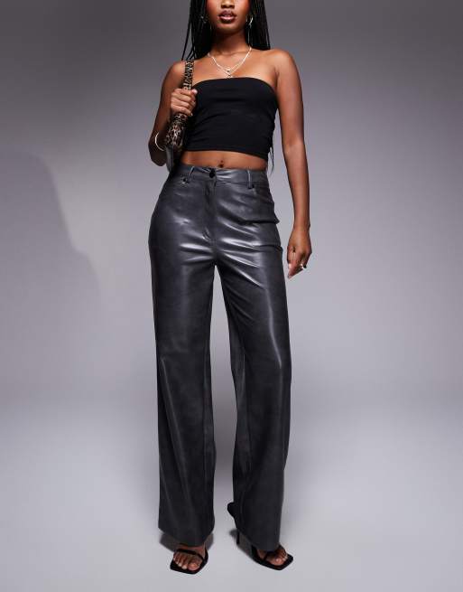 River Island relaxed straight leg jeans in grey
