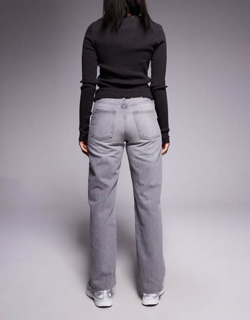 River Island relaxed straight leg jeans in grey, 2 of 5
