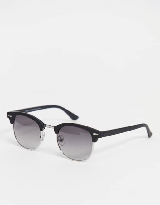 River Island Retro Sunglasses In Black Asos 