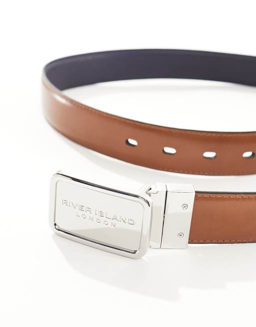 River Island reversible belt in navy