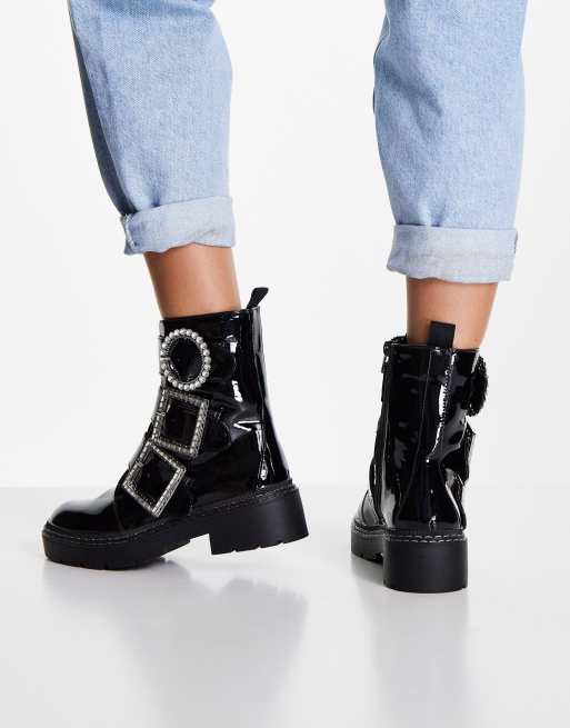 river island ladies black boots