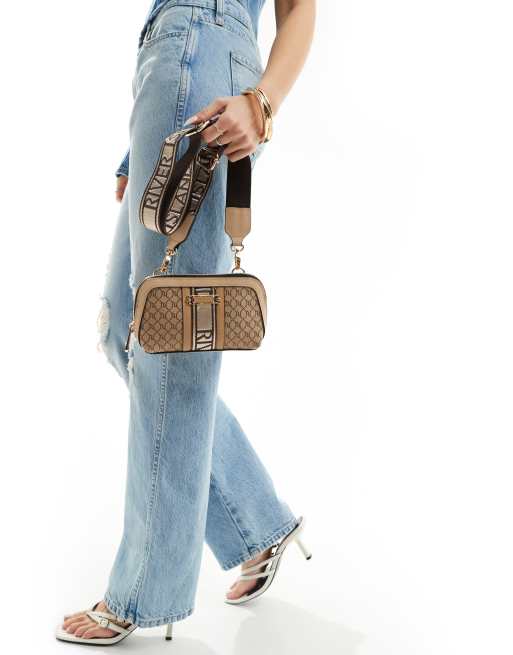 beige ri monogram mini backpack Personalized Purse – Marleylilly backed straps can be positioned in multiple ways Beige Monogram Mini Diamante Bowler