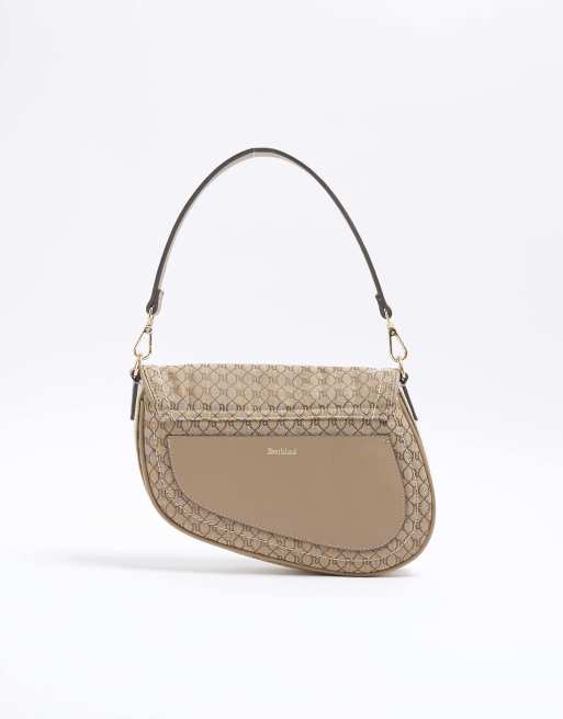 beige ri monogram mini backpack Personalized Purse  Marleylilly backed straps can be positioned in multiple ways Beige Monogram Mini Diamante Bowler
