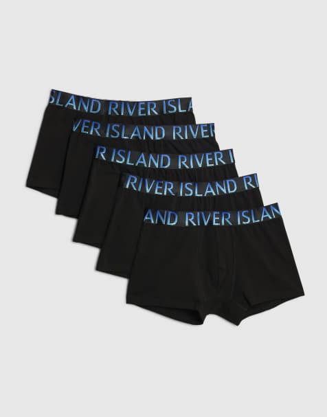 River Island Ri ombre pack of 5 trunks in black - view 1