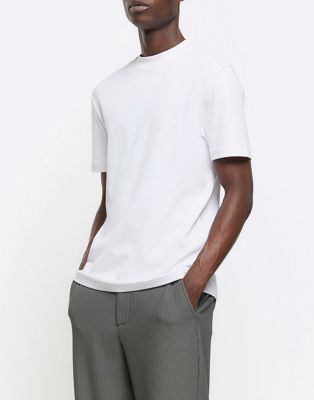 River Island Ri studio regular fit t-shirt in white - ASOS Price Checker