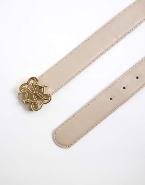 River Island Ri swirl buckle belt in grey - light - view 1