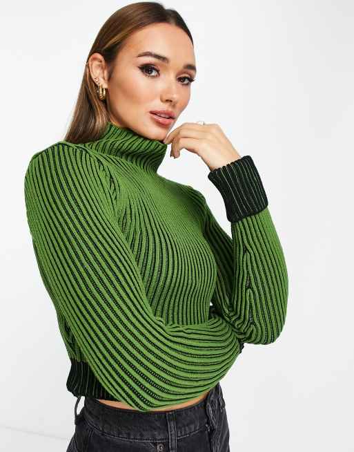 River island green on sale jumper