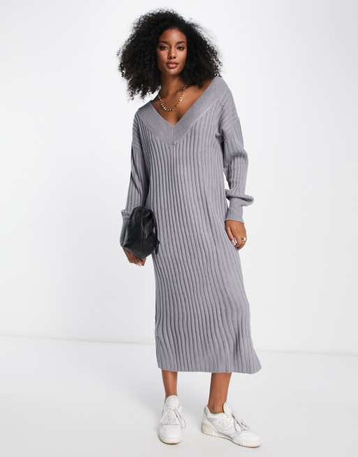 River island grey jumper hot sale dress