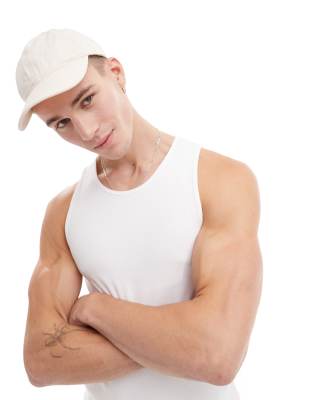 Ribbed Tank In White