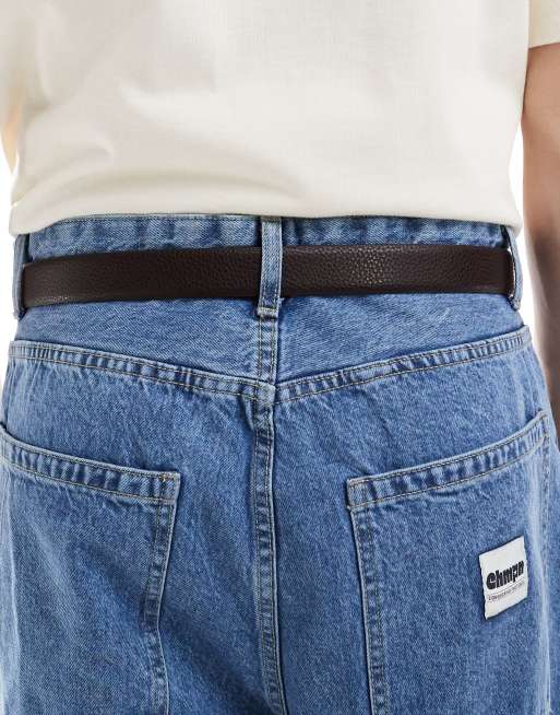 River Island - Riem van imitatieleer met kiezeltextuur in donkerbruin, 3 van 3