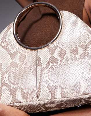 RIVER ISLAND RING HANDLE CLUTCH BAG 