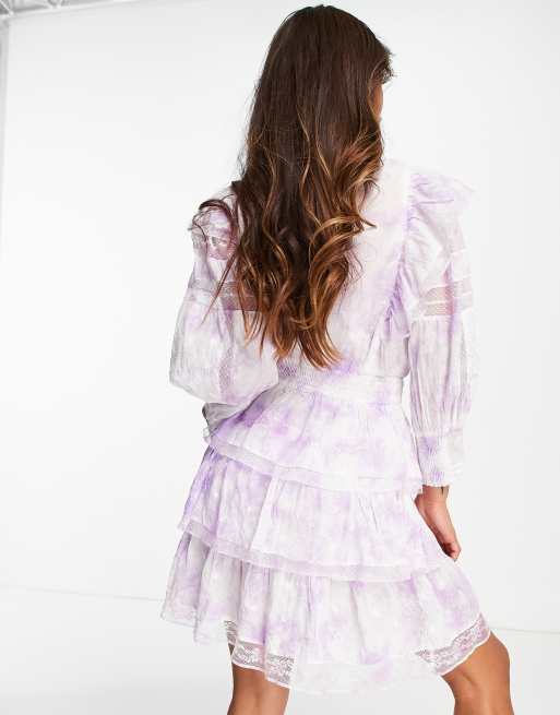 Robe Sans Bretelles Tie Dye Violet - Taille S - Neuf Sans étiquettes - Upstyle